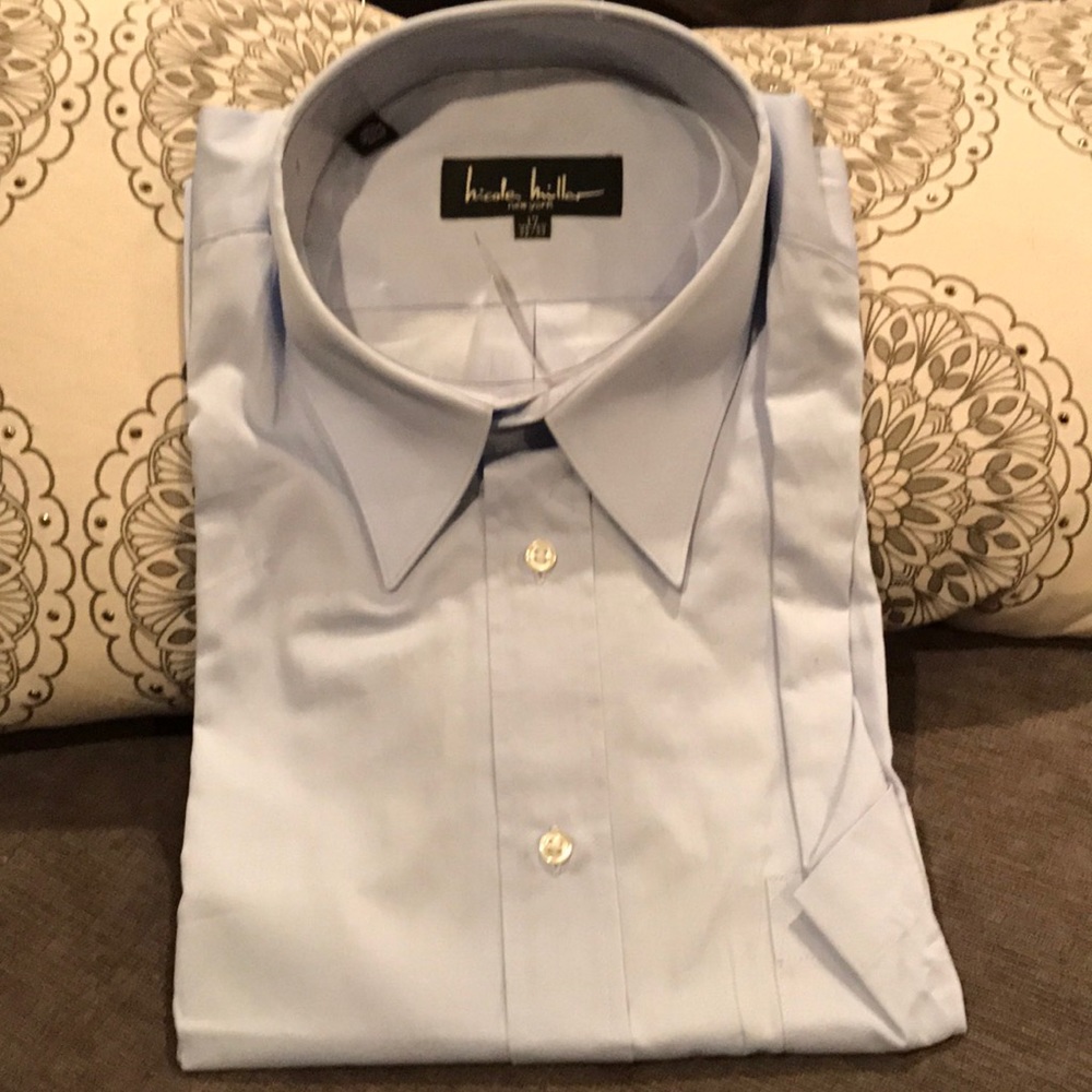 Nicole Miller Packaged Men's Blue Button Down